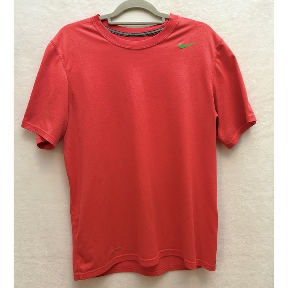 Nike Other - Nike Men's S Dri-fit Training T-Shirt Fury Red 698255 Green Swoosh Neon